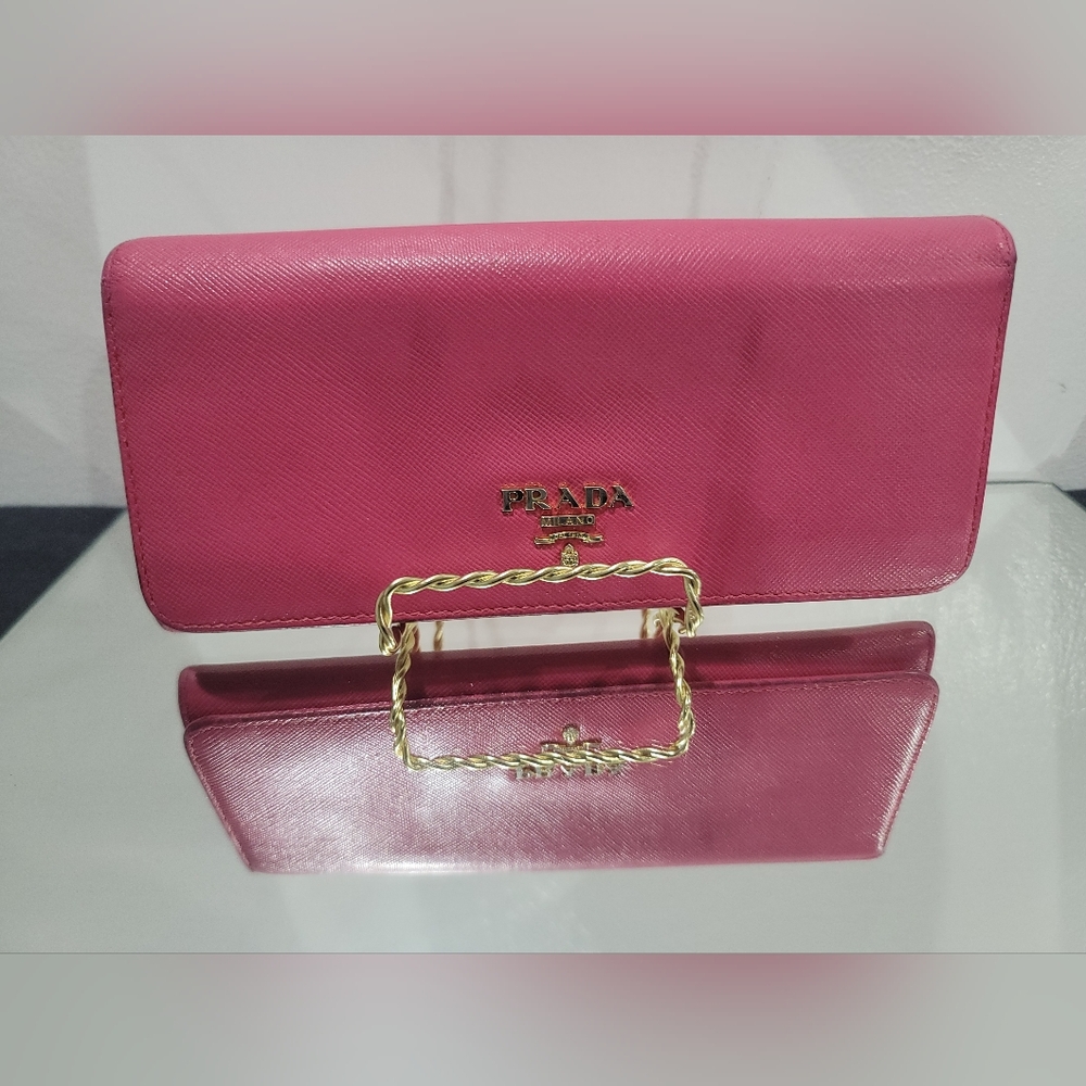 Authentic Prada Saffiano Long Wallet